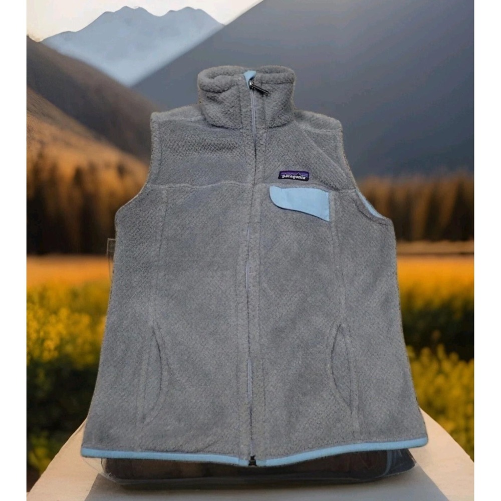 Patagonia Re-Tool‎ Fleece Vest Womens XS Grey Excellent Full Zip Polartec